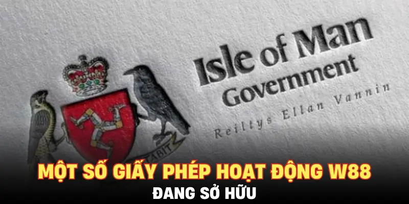 Một số giấy phép hoạt động W88 đang sở hữu